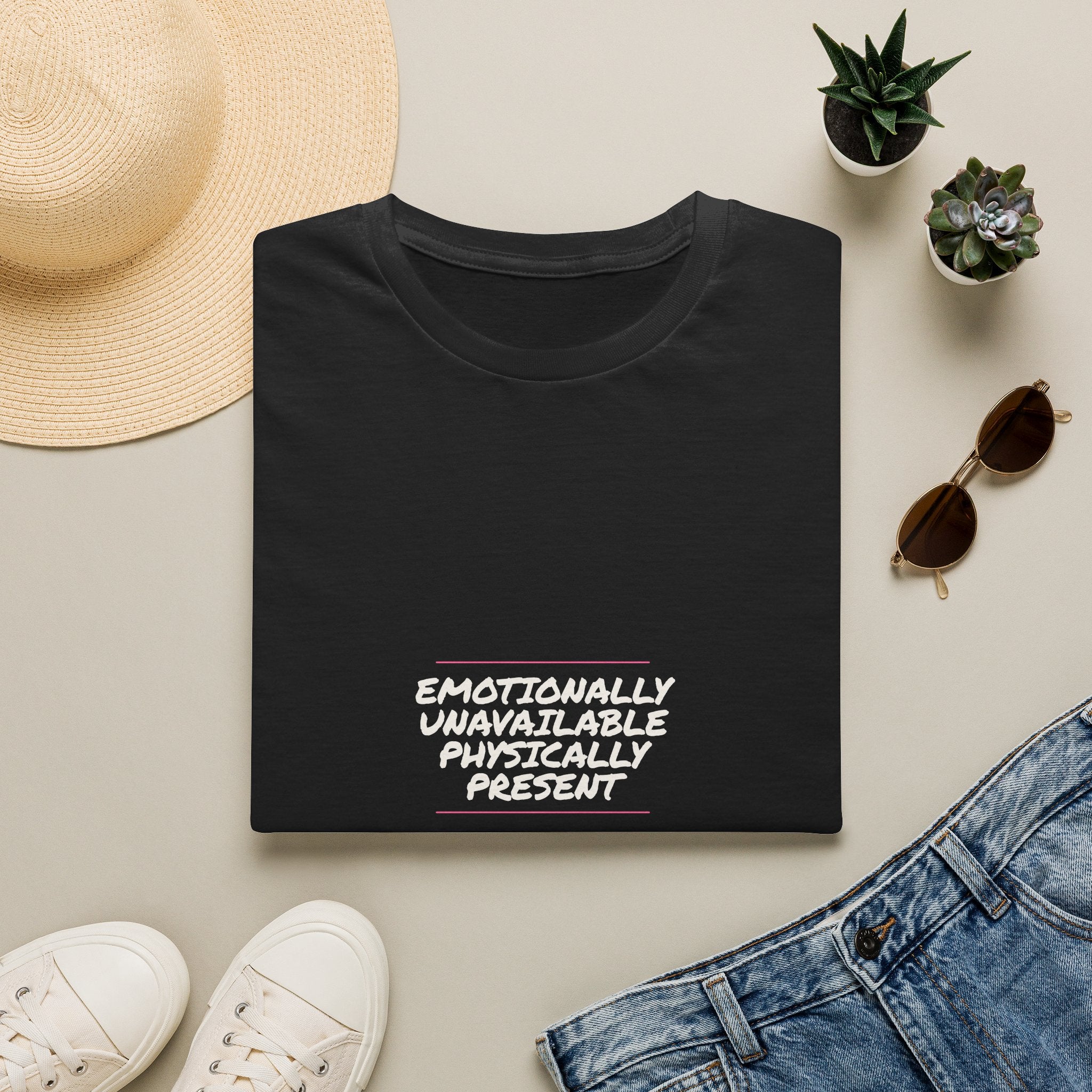 Emotionally Unavailable Physically Present - Unisex Softstyle T-Shirt
