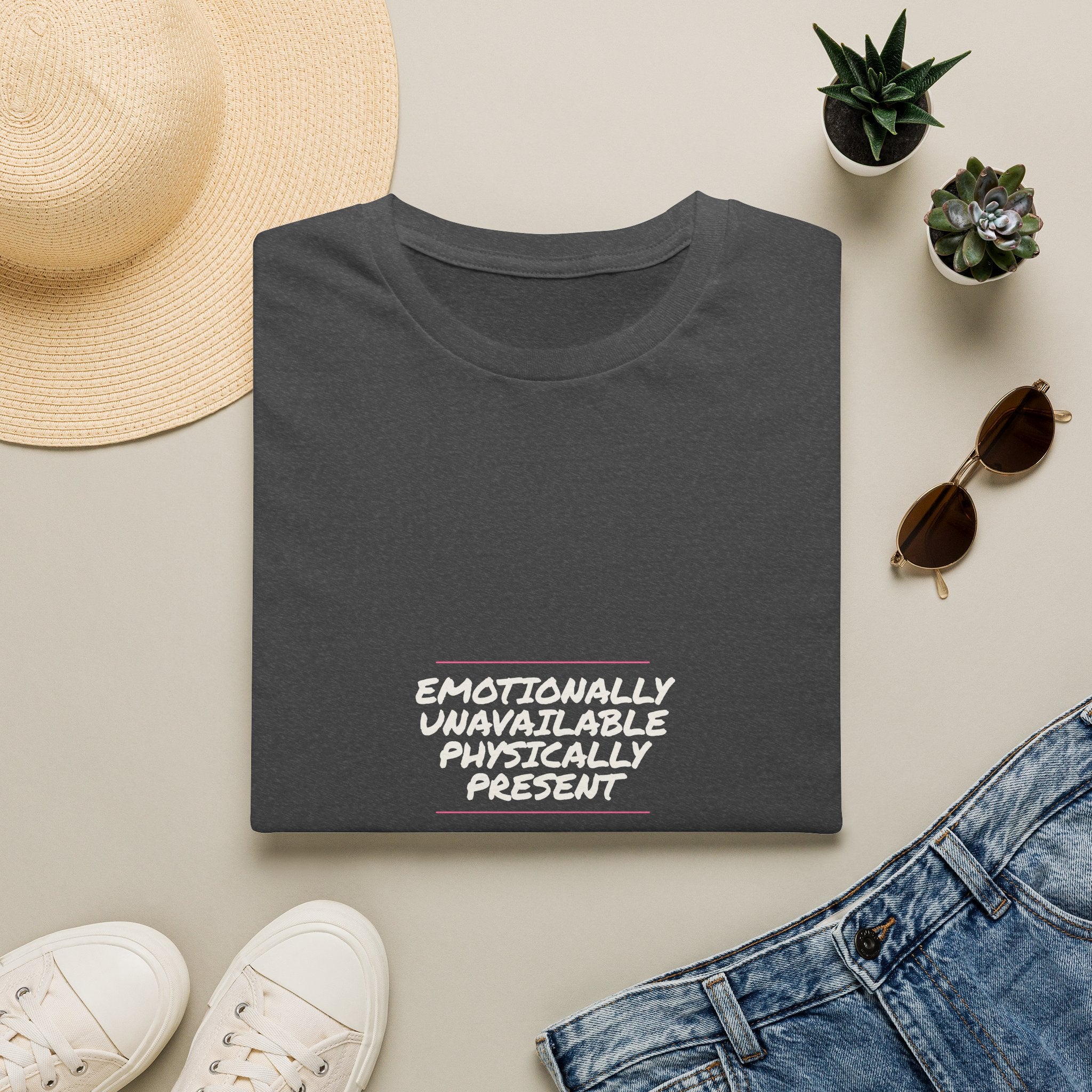 Emotionally Unavailable Physically Present - Unisex Softstyle T-Shirt
