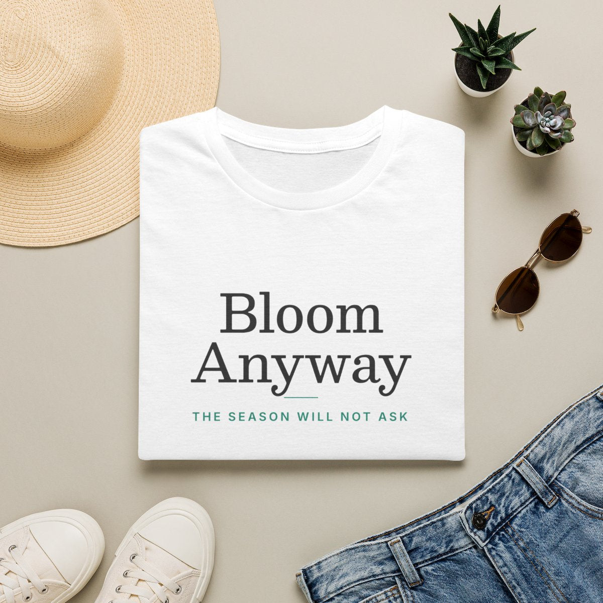 Bloom Anyway - white folded