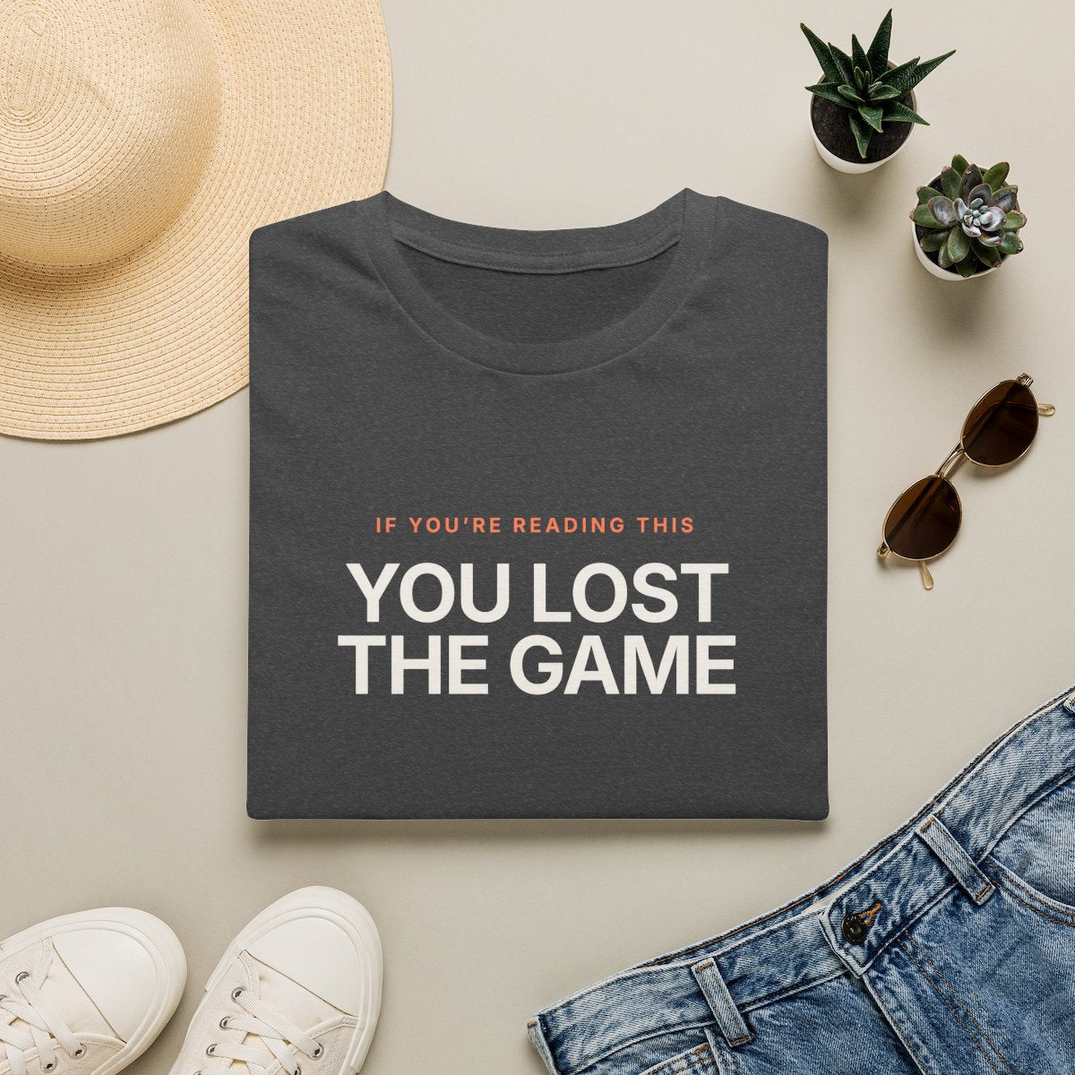 You Lost The Game - dark heather folded