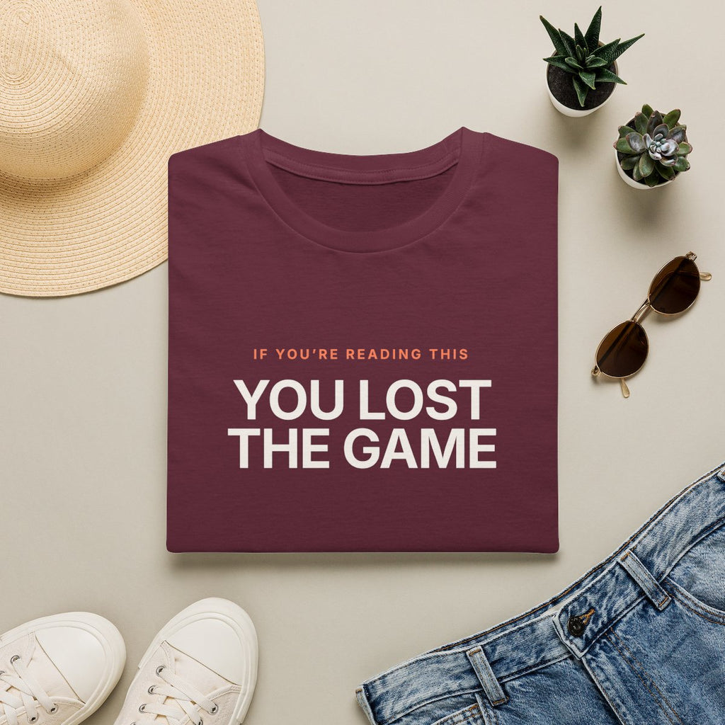 You Lost The Game - maroon folded