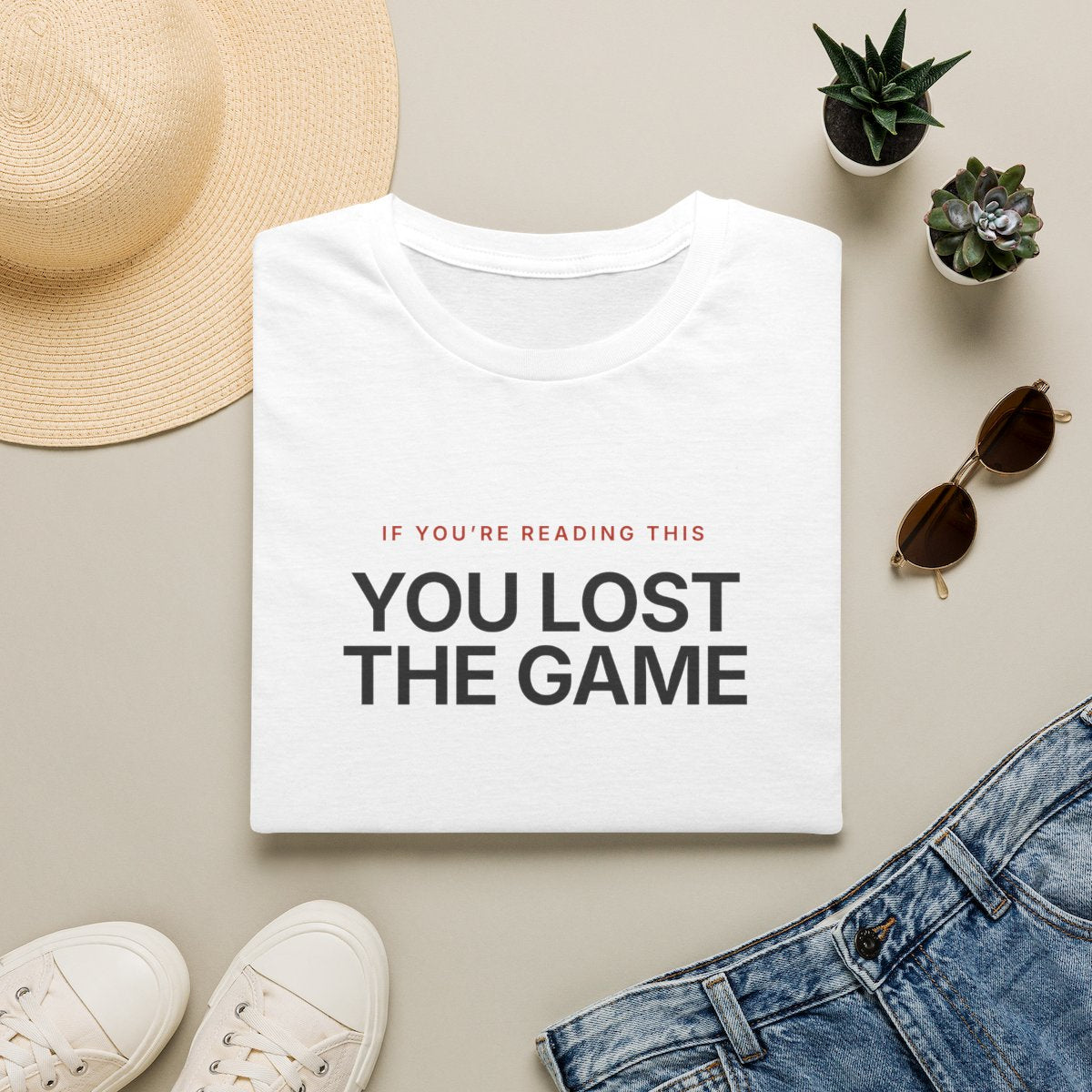 You Lost The Game - white folded